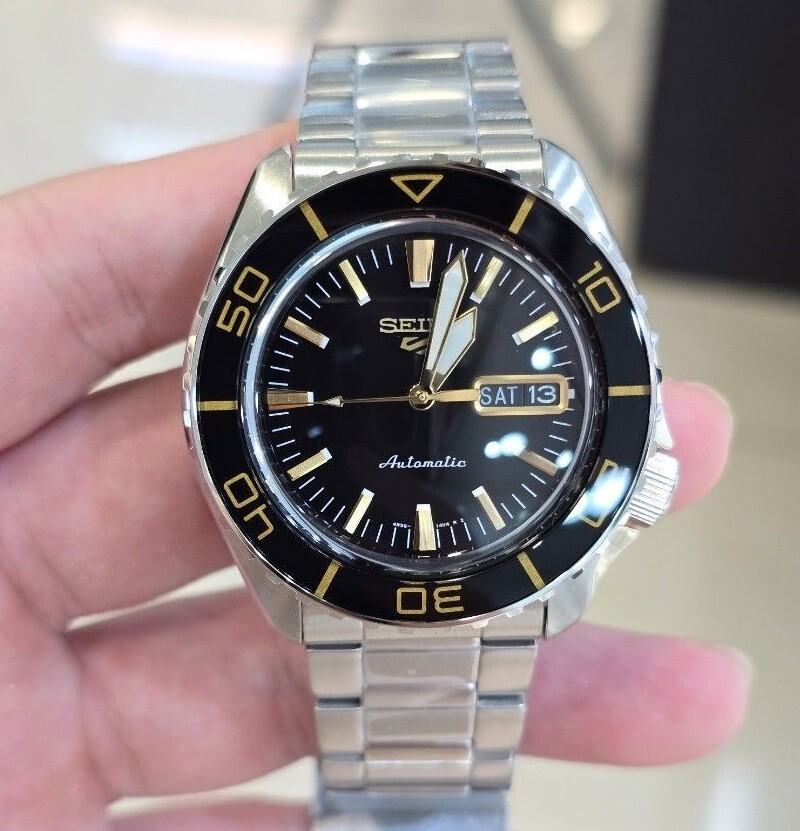 Pre-owned Seiko 5 Sports Srpk99k1 Skx Series Style Black Dial Analog Automatic Men's Watch