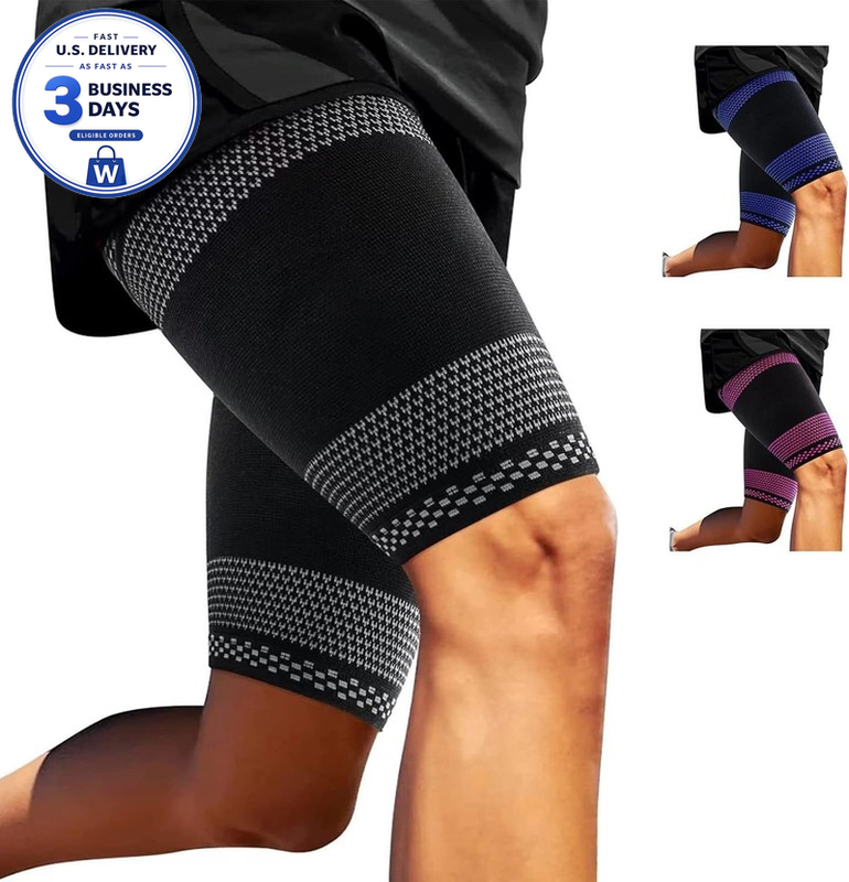 ABYON Thigh Compression Sleeves XXL 2 Pack for Quad Hamstring Pain Relief