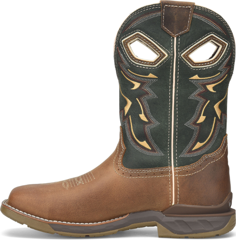 Pre-owned Double-h Boots Men's 11” Phantom Rider Kerrick Composite Toe Non-metallic Roper In Medium Bro