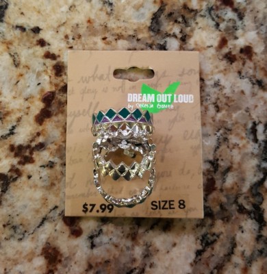 3 Ring Set Dream out Loud by Selena Gomez Size 8 NEW