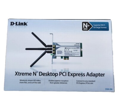 D-Link DWA-556 XTREME N PCIe Wireless Internet Desktop Adapter w/ 3 antennas