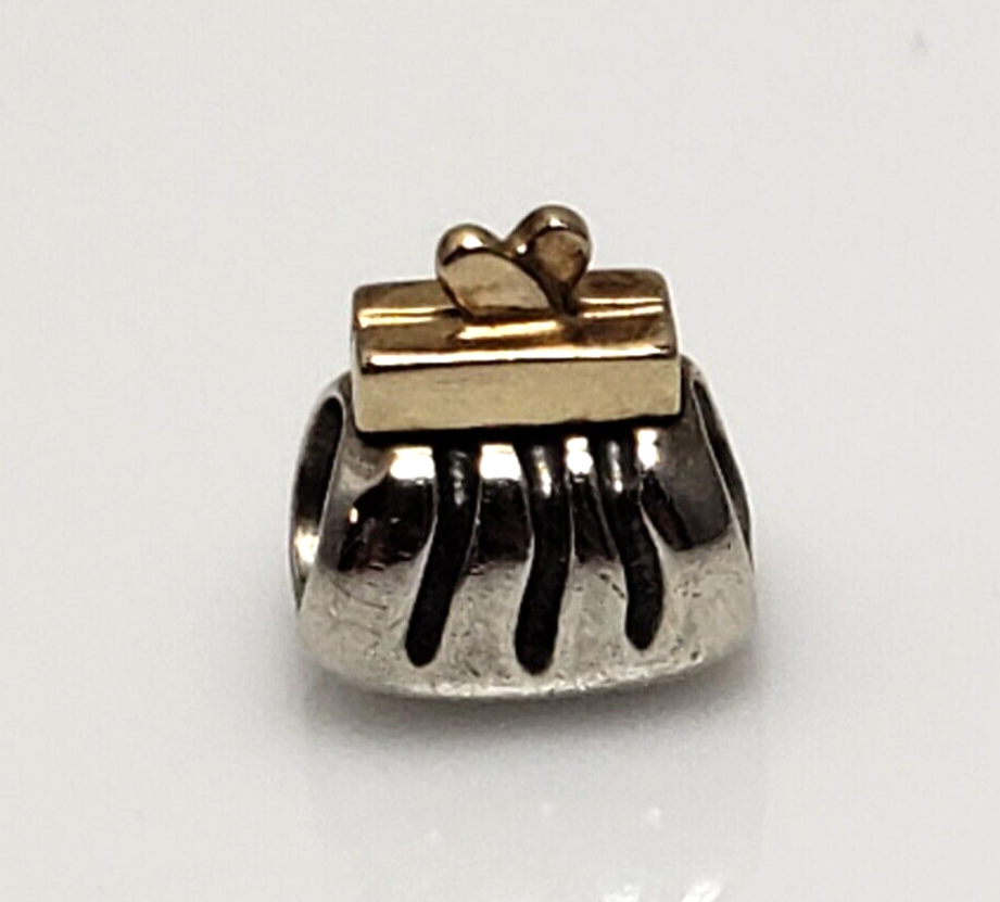 Pandora チャーム　14K  925 Authentic PANDORA 14k & SS Pillow Wedding Diamond Ring Charm