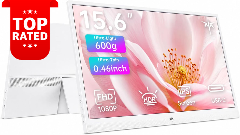 15.6 Inch Portable Monitor FHD 1080P USB-C HDMI Laptop Second Screen Extender