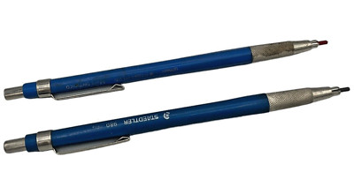 2 Staedtler Mechanical Lead Holders 980 w/Red Lead and Mars Technico 780