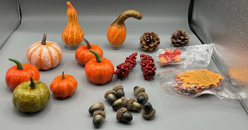 Fall Decorations For Arts Wreaths… Pumpkins Acorns Leafs Berrys Gourds