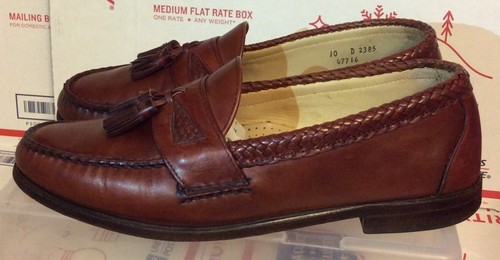 Allen Edmonds MAXFIELD Chili Leather Loafers Tassels Man's 10D ($365)