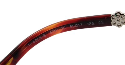 Pre-owned Tiffany & Co Sunglasses Tf4053b 80813b 58mm Red Havana / Brown Gradient Lens