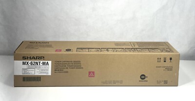Sharp MX-62NTMA MX62NTMA Genuine Magenta Toner Cartridge MX-6240N MX-7040N NEW