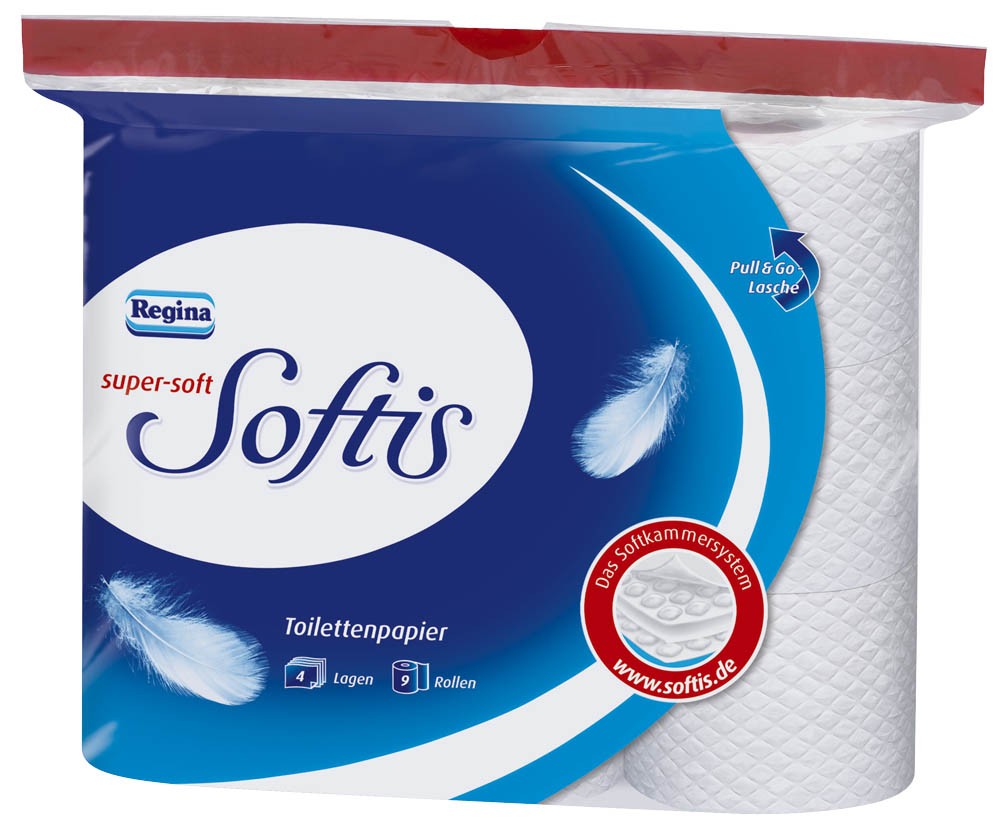 Toilettenpapier Softis 90 Rollen super weich saugstark hautverträglich Klopapier