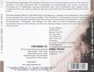 ANGRY STRING ORCHESTRA/VITAMIN STRING QUARTET - THE STRING QUARTET TRIBUTE TO TH