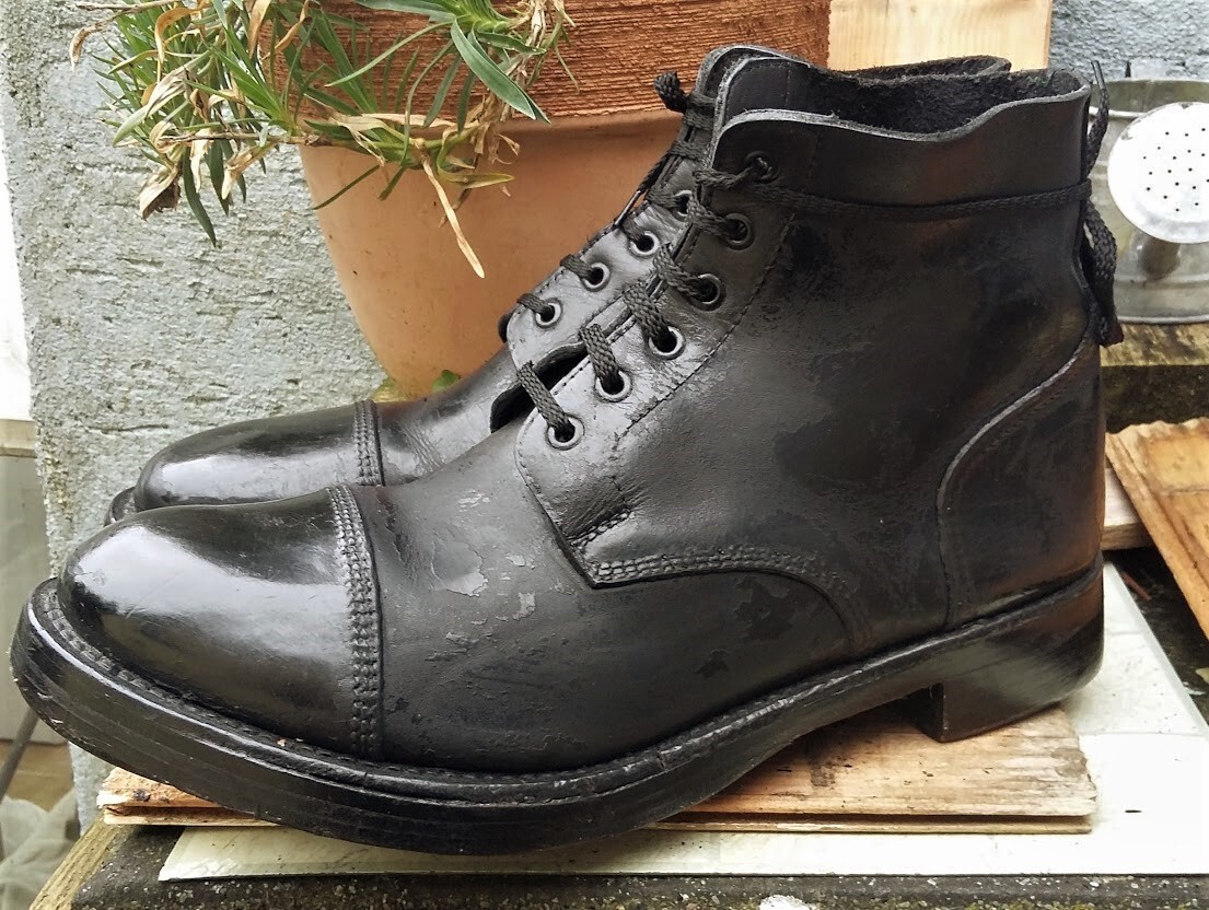 11 L BRITISH ARMY Black AMMO BOOTS Royal Guards Hobnail WW1