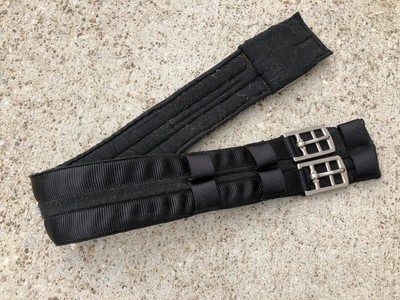 EquiRoyal Synthetic Dressage Girth 28/" Black 21-574-2-28