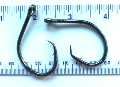 50 GT 4X strength L2004 Offset Black Nickel Circle Hooks size 9/0