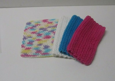 Cotton Face Cloths Washcloths 4 Set