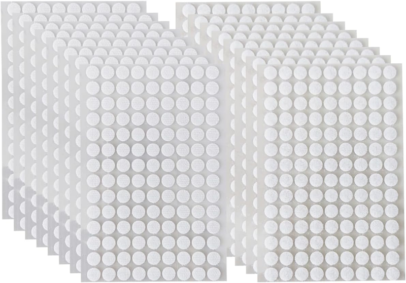 2016Pcs (1008 Pairs) 0.39In/10Mm Diameter Hook and Loop Self Adhesive Dots Tapes