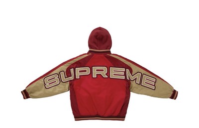 In-Hand Supreme Hooded Stadium Jacket Red 49ers Size: XXL