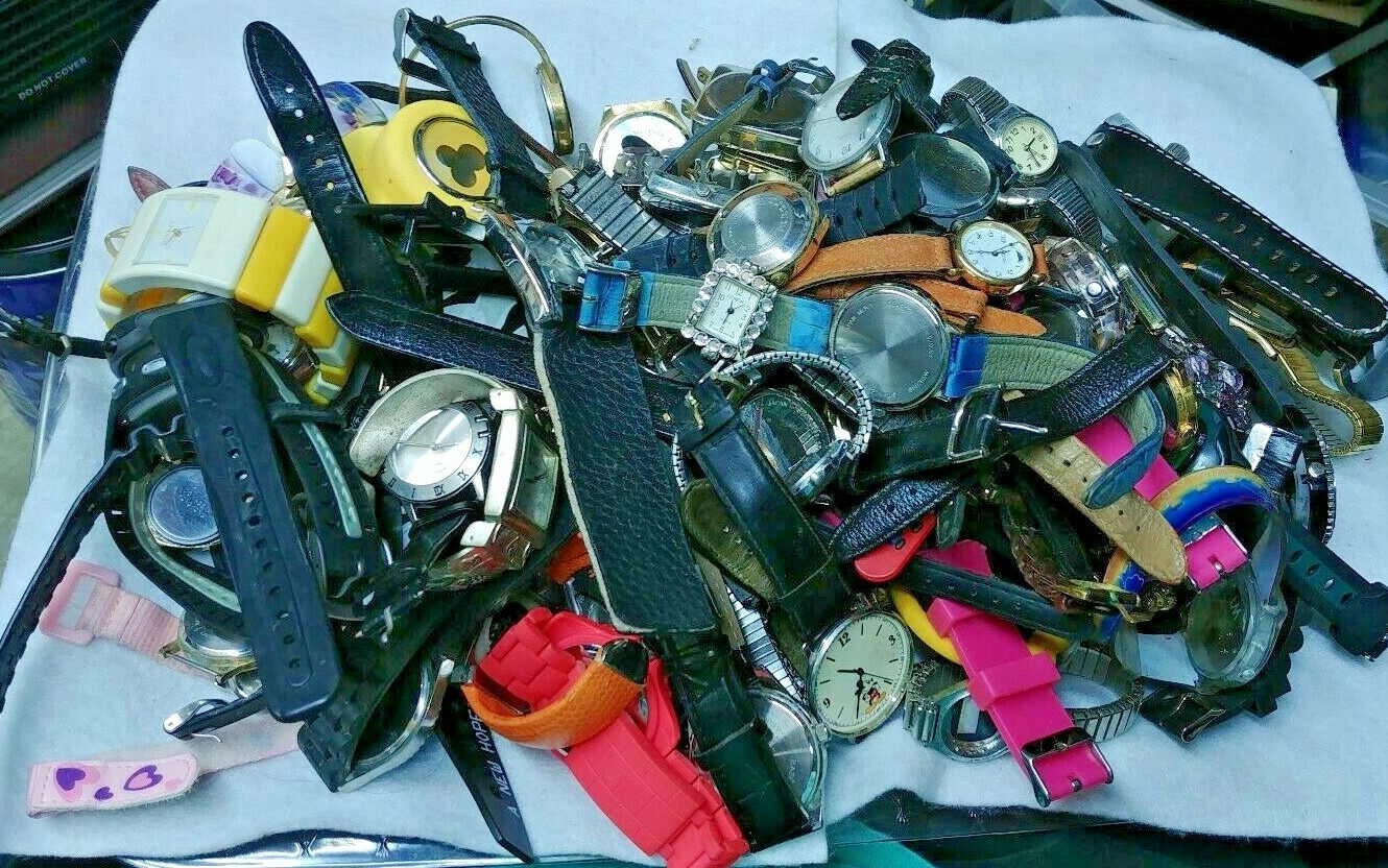 Heavy Junk Drawer WRIST WATCH LOT LQQK Parts Repurpose Crafts