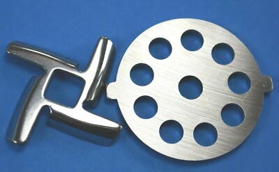Meat Grinder disc for FGA KitchenAid Mixer Food Chopper 5/16'' holes AND KNIFE