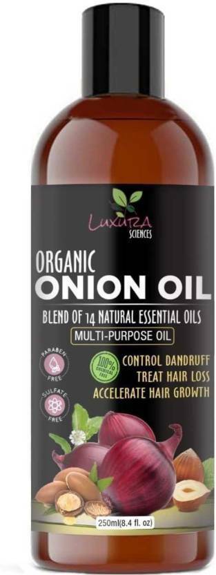 Luxura Sciences Onion Hair Oil 250 ML with 14 Essential Oils, For Hair Growth