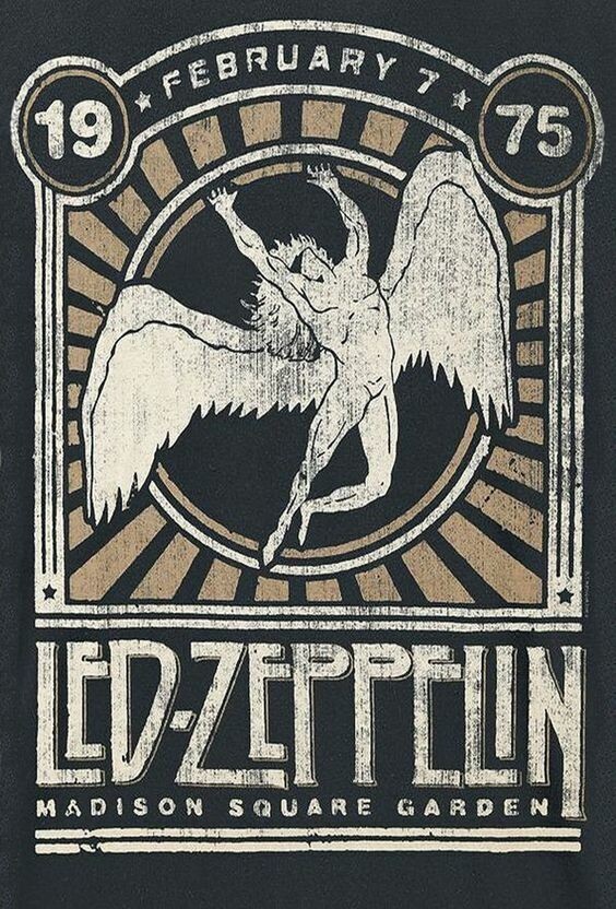 Led Zeppelin Madison Square Garden 1975 Mini Concert Poster