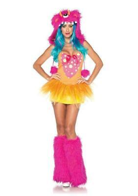 Leg Avenue 2 pc. Shaggy Shelly Monster Dress and Hood Rave Sexy Adult Costume