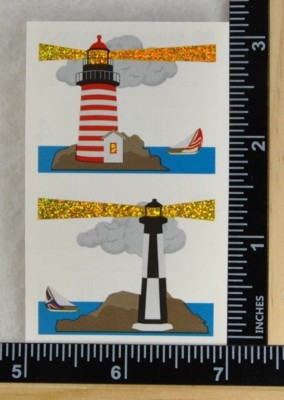 Mrs Grossman SPARKLE LIGHTHOUSE Stickers 1/2 SHEET 