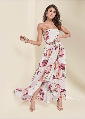 Venus Smocked Sleeveless Floral Dress XL