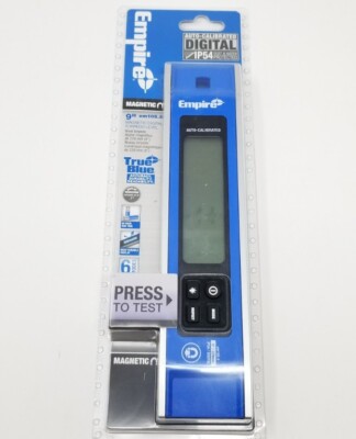 New Empire EM105-9 9 inch Torpedo Level Blue Magnetic Digital IP54 6 Mode 229mm