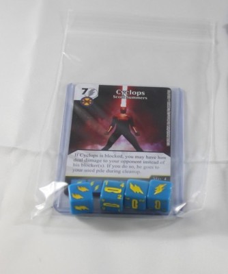 Marvel Dice Masters Avengers VS X-Men AVX CYCLOPS RARE Uncommon Set CUR 4 Dice