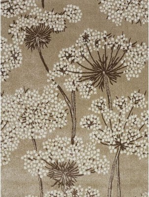 Teppich braun 120 x 170 cm HEINE Kurzflor-Teppich geblmt Gr. 3 - P788