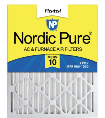 Nordic Pure 8 x 20 x 1 Pleated MERV 10 FPR 7 Air Filter 6 Pack
