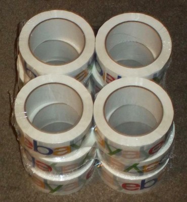 12 ROLLS EBAY BRANDED BOPP PACKAGING TAPE 75 YARDS 2