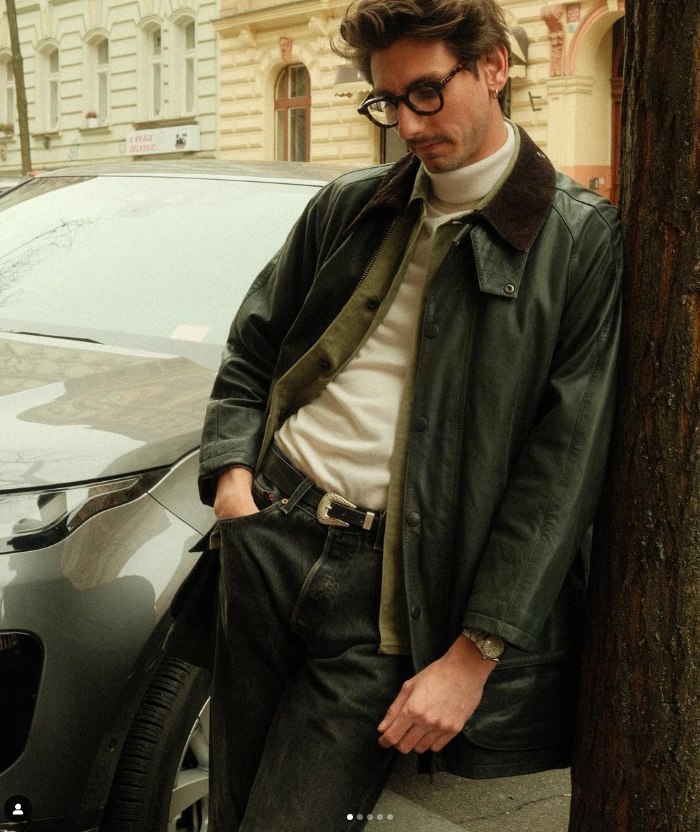 BARBOUR MADE IN THE U.K. OLIVE BARBOUR BEAUFORT WAXED JACKET MSRP$495 BRITISH LUXURY