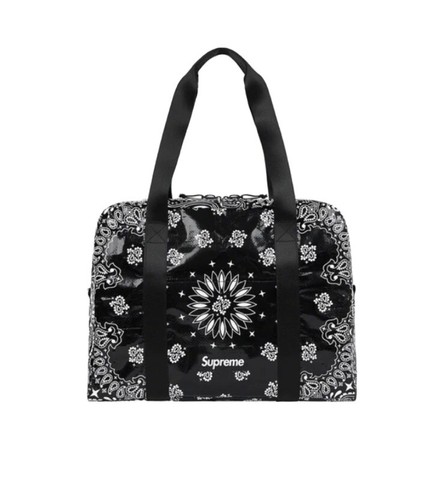 Supreme Bandana Tarp Small Duffle Bag Black SS21 | eBay