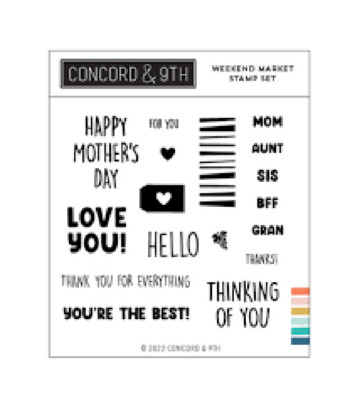 CONCORD N 9TH - CLEAR ACRYLIC STAMPS - WEEKEND MARKET