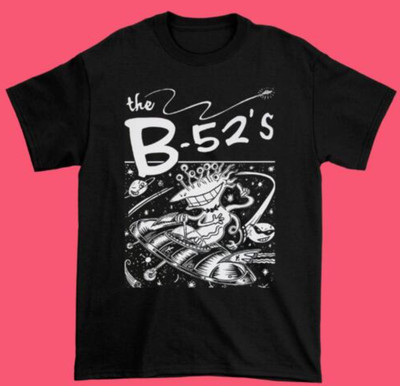 Vintage The B-52s Music Band Heavy Cotton Black Unisex Shirt