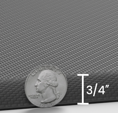 DEXI Anti-Fatigue Kitchen Floor Mat Extra Thick Gray Basketweave Runner
