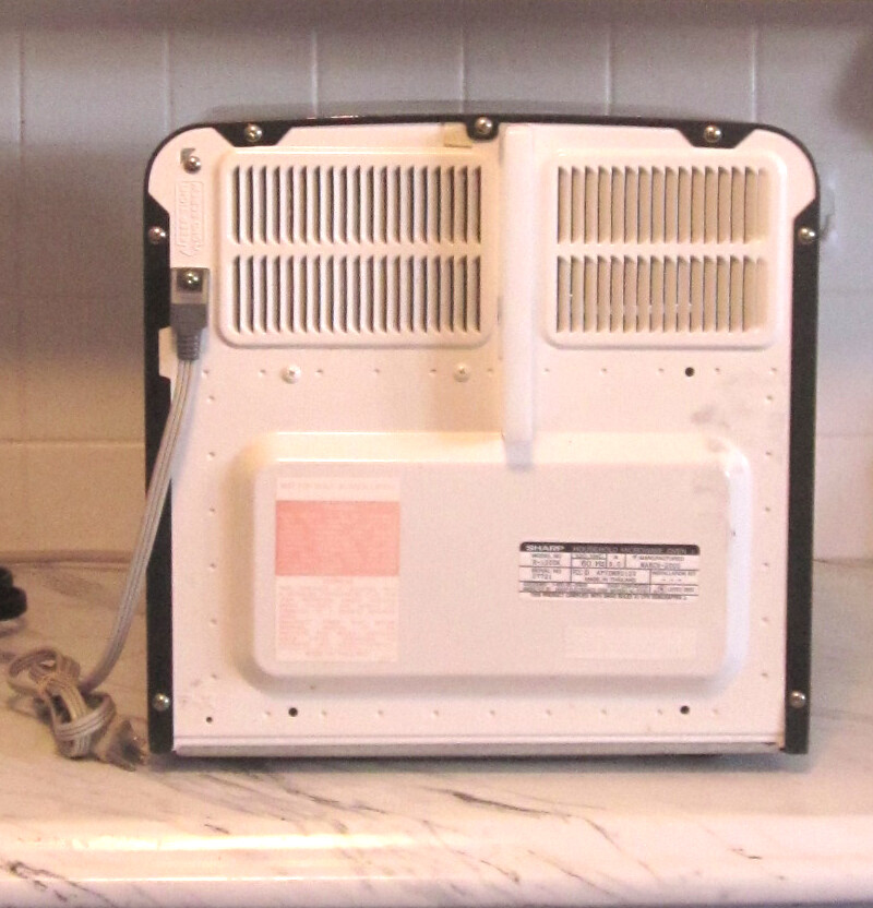 Sharp Carousel Half Pint Cube Shaped Microwave Oven R120DK Black Works Clean