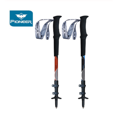 Pioneer Carbon Fiber Trekking Pole Walking Hiking Stick Adjustable Cane  55-125cm