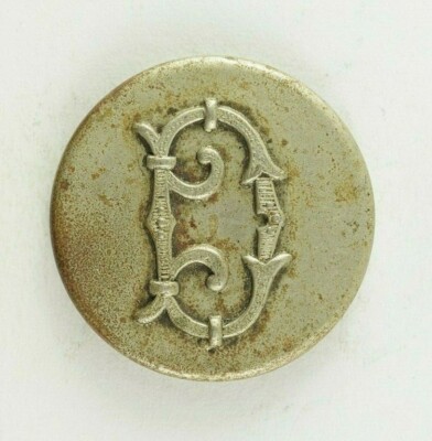 19thC. D Crest Seal Livery Livery Button Original E5BT