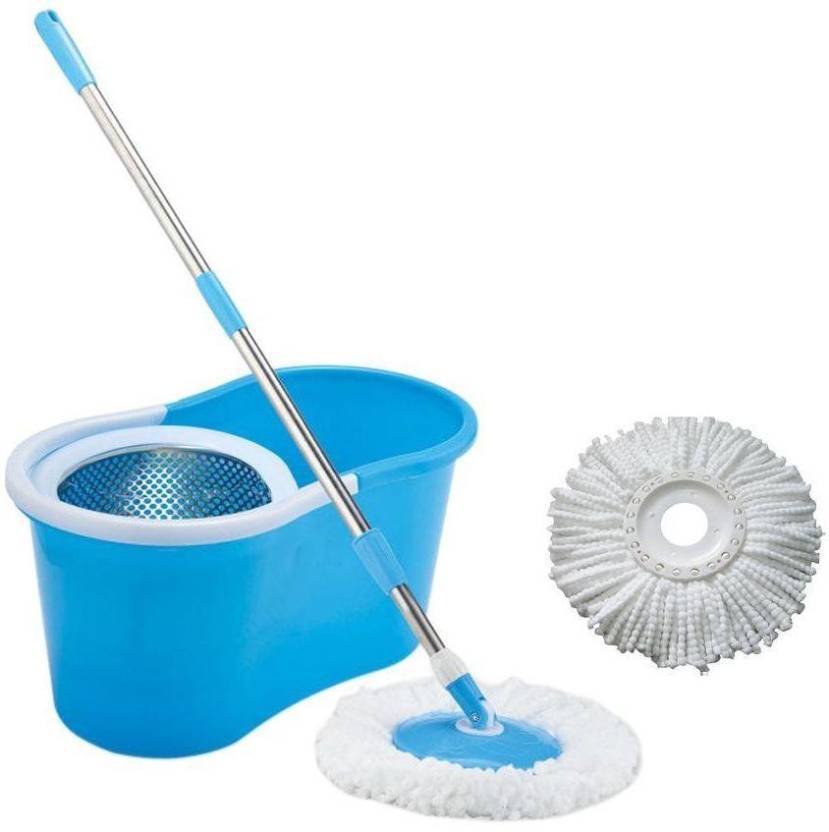 Easy Mop 360° Rotating Roto Mocio Rotante In Microfibra Con Secchio Strizzatore