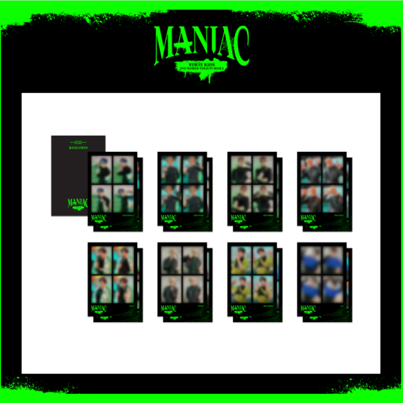 STRAY KIDS] Maniac World Tour / SKZ Merch - 4 Cut Photo Set