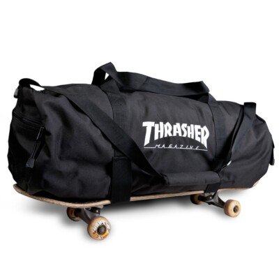 Thrasher Skateboard Magazine Black Skatebag Duffle Bag Duffel