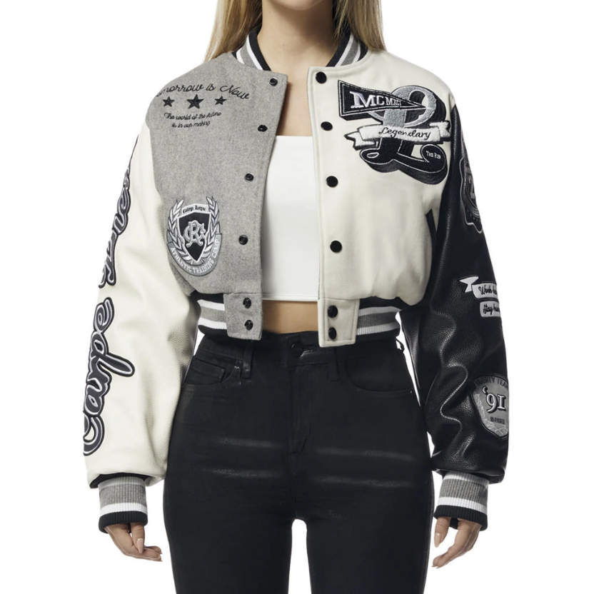 NEW* WOMEN Smoke Rise Color Block Wool Varsity Jacket LIGHT GREY | eBay NEW* WOMEN Smoke Rise Color Block Wool Varsity Jacket LIGHT GREY | eBay