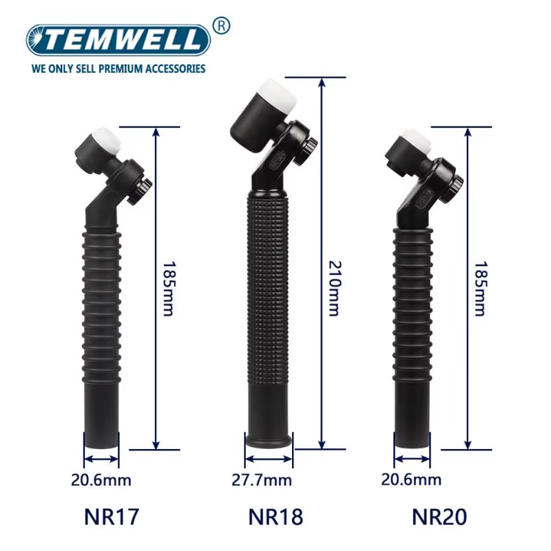 NR9 NR17 NR18 NR20 NR26 Tij Head 360° Swivel Argon Air Cooled or Water Cooled T