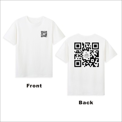 ''FUC K YOU!'' Q R Code Rude Middle Finger QR Scan Code T-Shirt