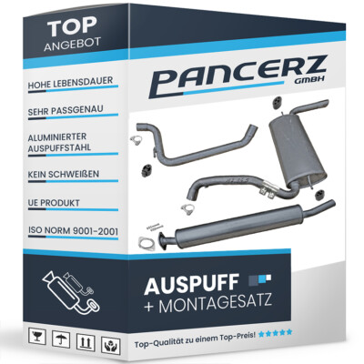 Auspuffanlage Auspuff Mittel//Endschalldämpfer für Ford Focus DAW DBW 1,4 16V