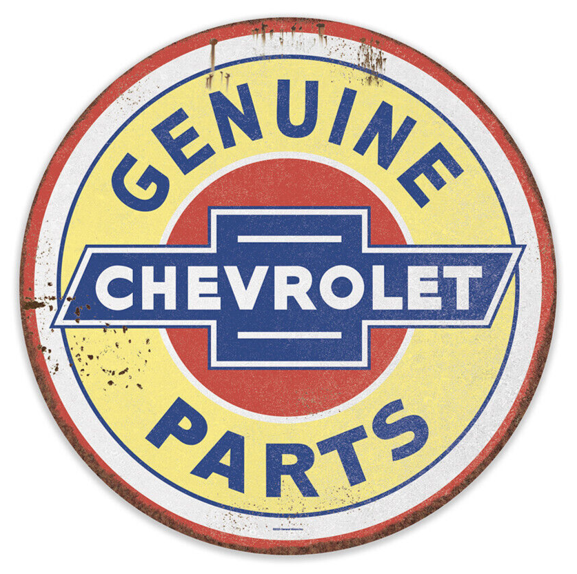 LARGE 36"  Genuine Chevrolet Parts CHEVY Auto/ Gas & Oil Reproduction Metal Sign