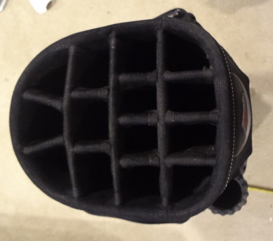 DATREK Golf Bag - IDS Cart - 14-way all black - EXTERIOR PUTTER TUBE HEAVY DUTY