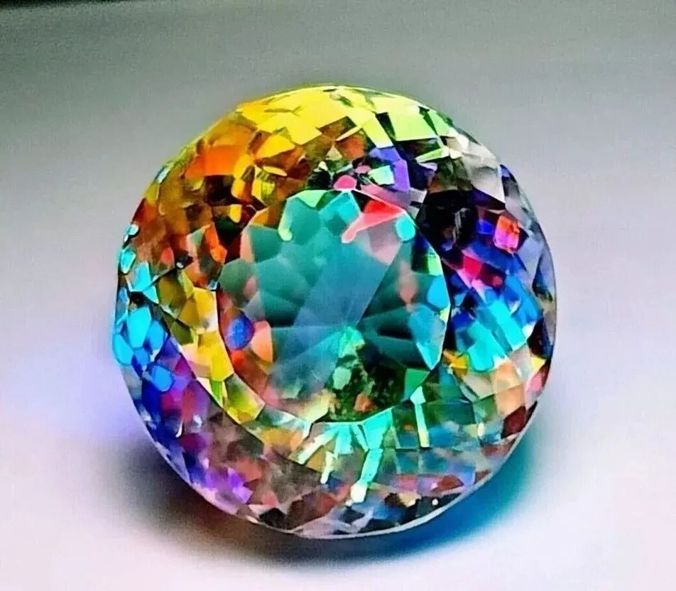 21x21 mm Round Mystic Topaz Rainbow Sparkling 47.00 Ct